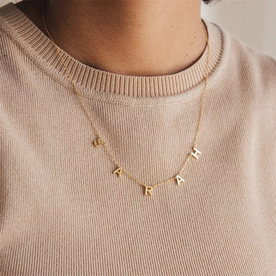 Custom Personalized Letter Necklace