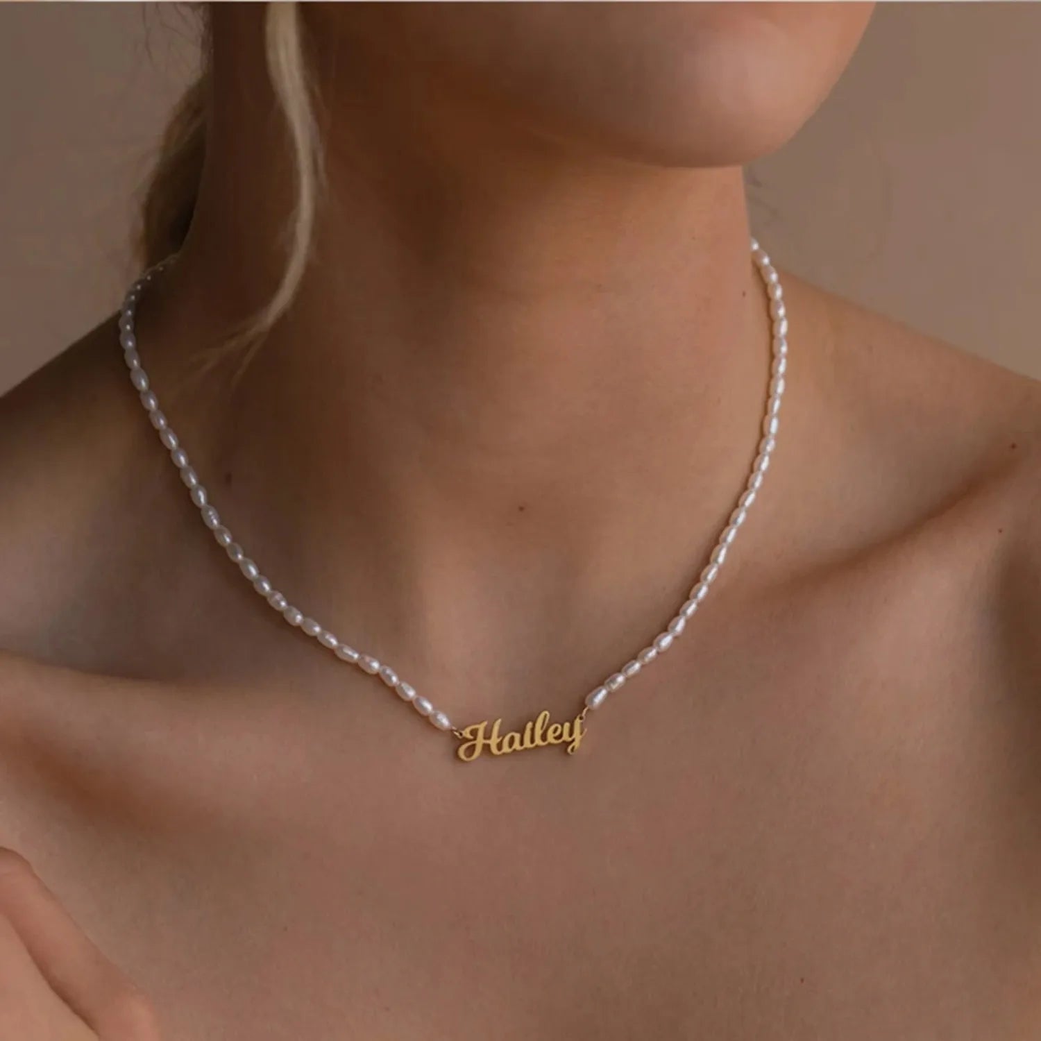 Freshwater Pearl Name Necklace
