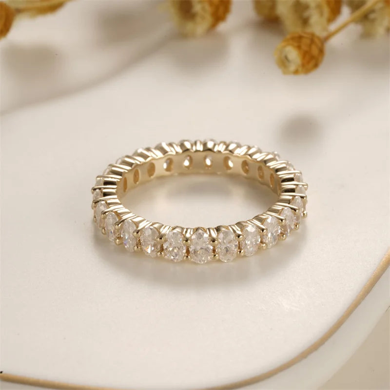 Josephine | Oval Cut Eternity Stacking Bridal Ring