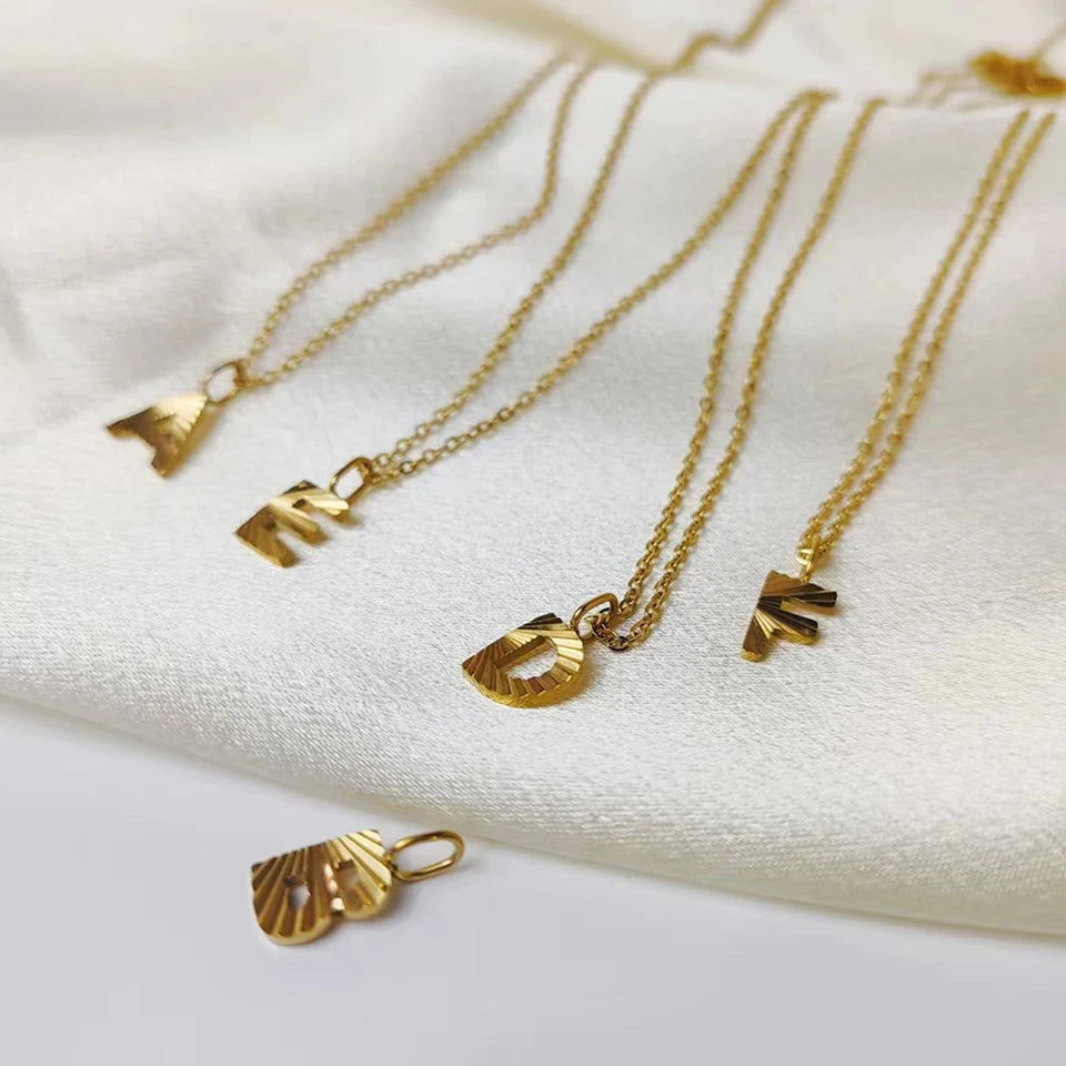 Personalized Initial Pendant Necklace 14k Gold