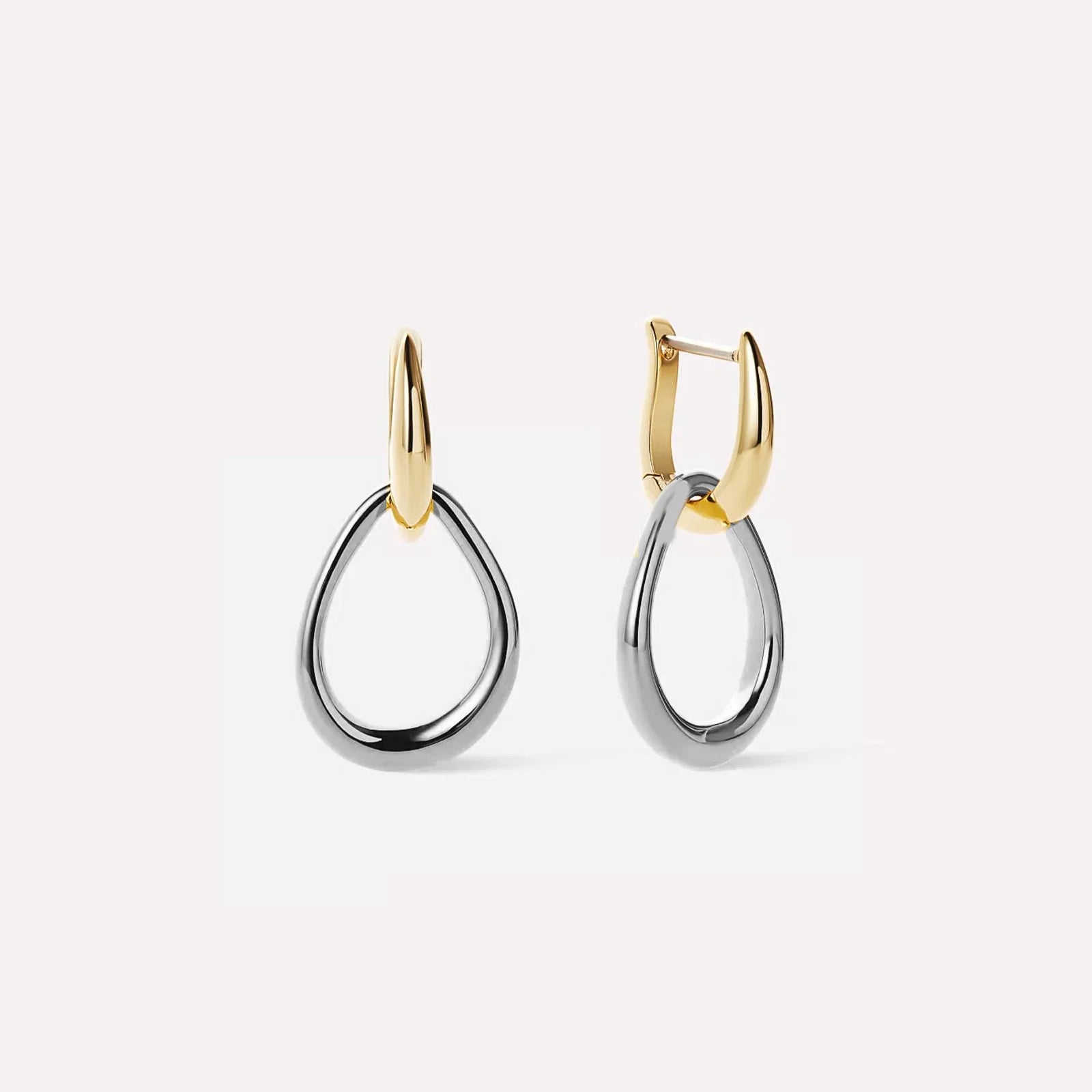 Drop Double Hoop Earring