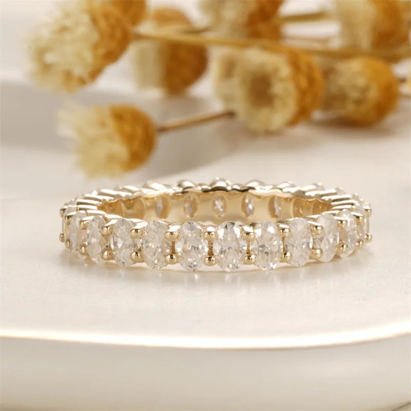 Josephine | Oval Cut Eternity Stacking Bridal Ring