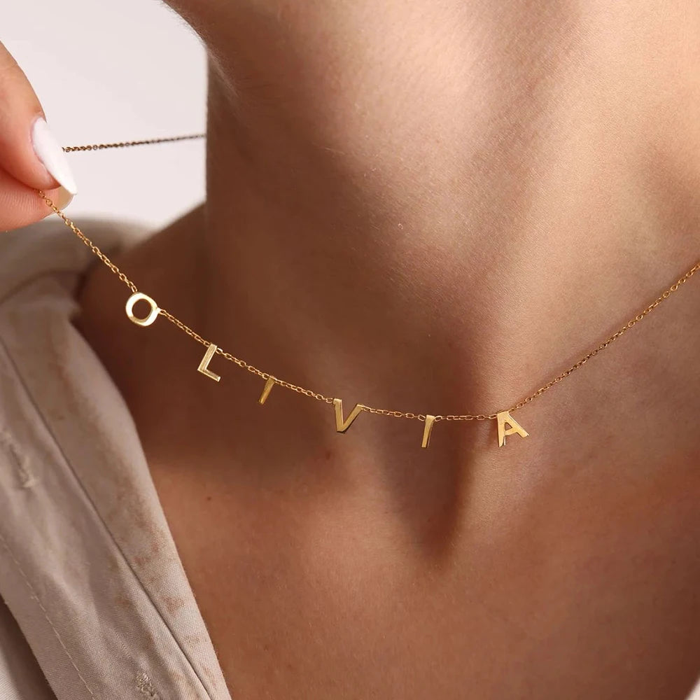 Custom Personalized Letter Necklace