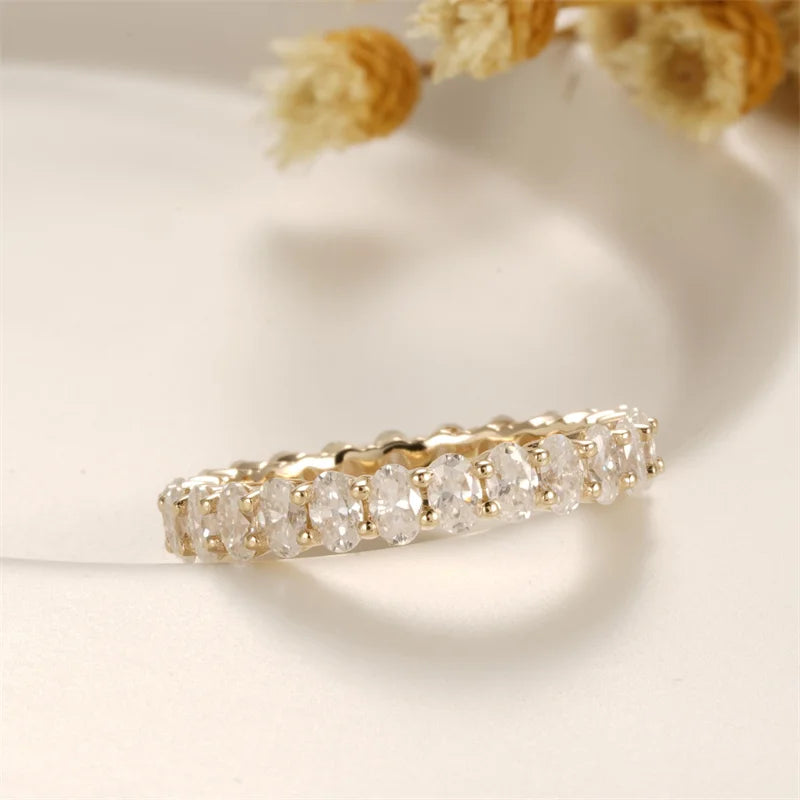 Josephine | Oval Cut Eternity Stacking Bridal Ring