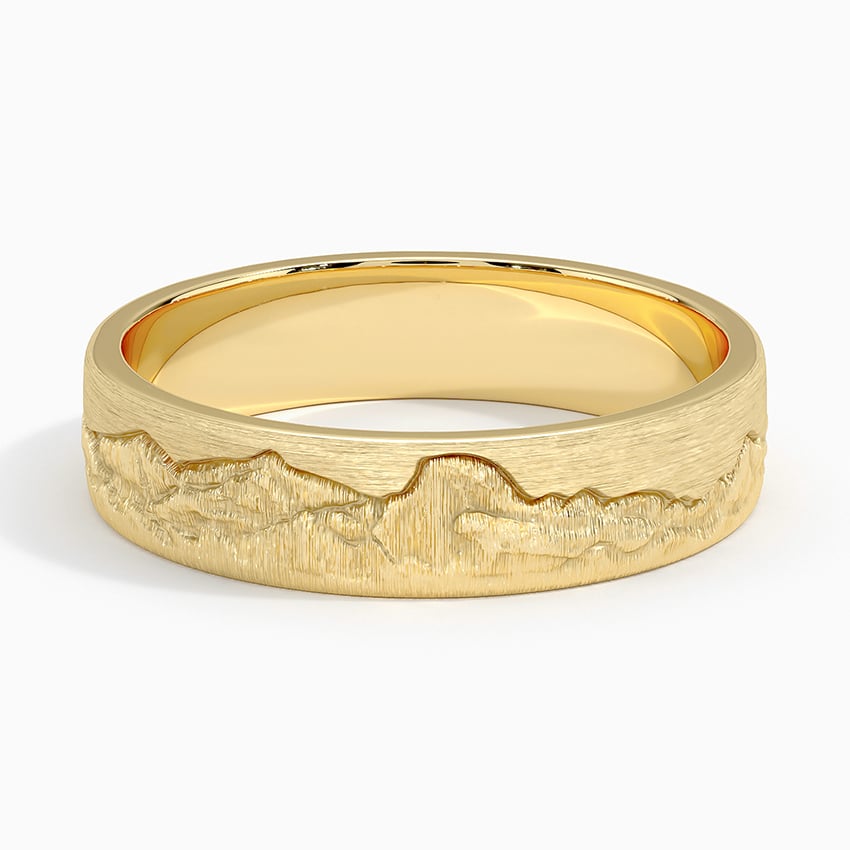 YOSEMITE MOUNTAIN RANGE MENS WEDDING BAND