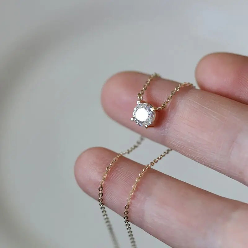 Swarovski Crystal Solitaire Choker Necklace