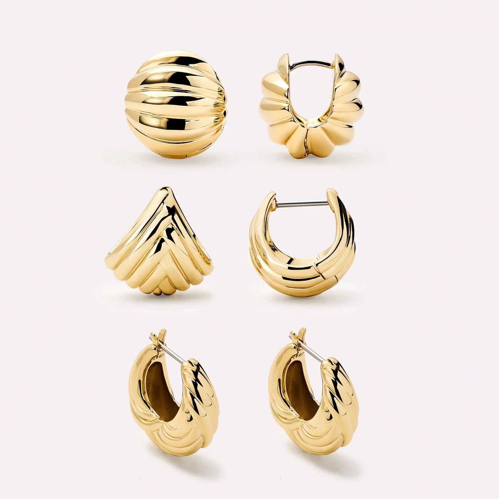 Trio Hoop Earrings Set