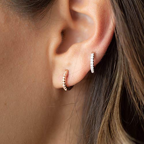 Huggie Hoop Diamond Earrings