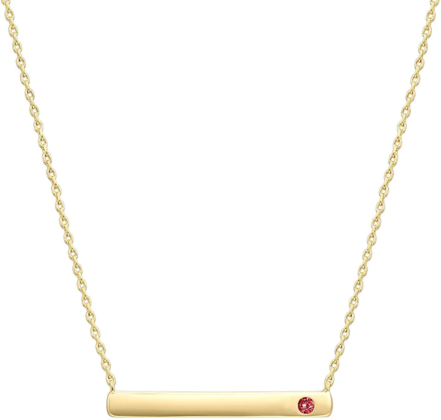 Swarovski Crystal Birthstone Bar Necklace