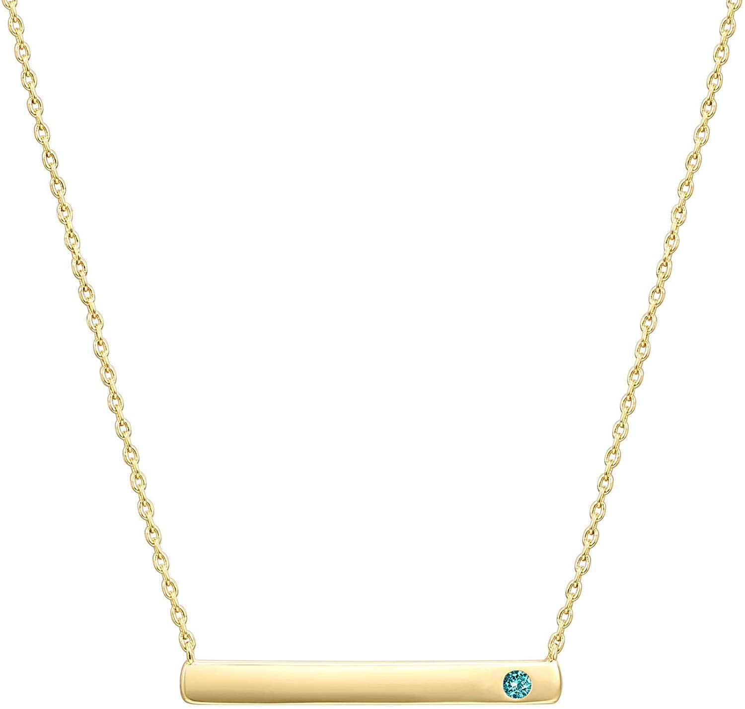 Swarovski Crystal Birthstone Bar Necklace