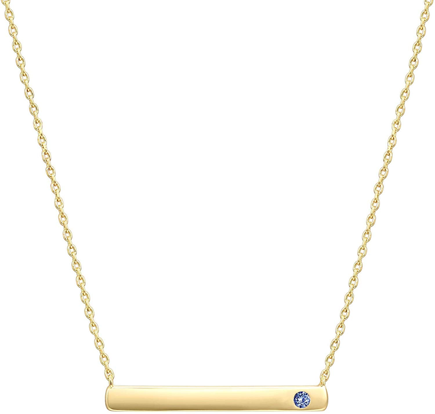 Swarovski Crystal Birthstone Bar Necklace