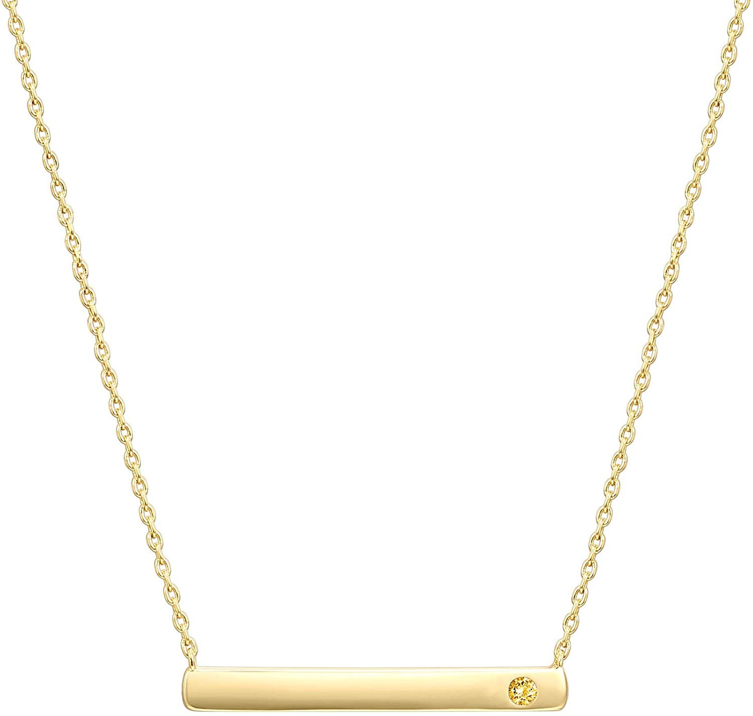 Swarovski Crystal Birthstone Bar Necklace