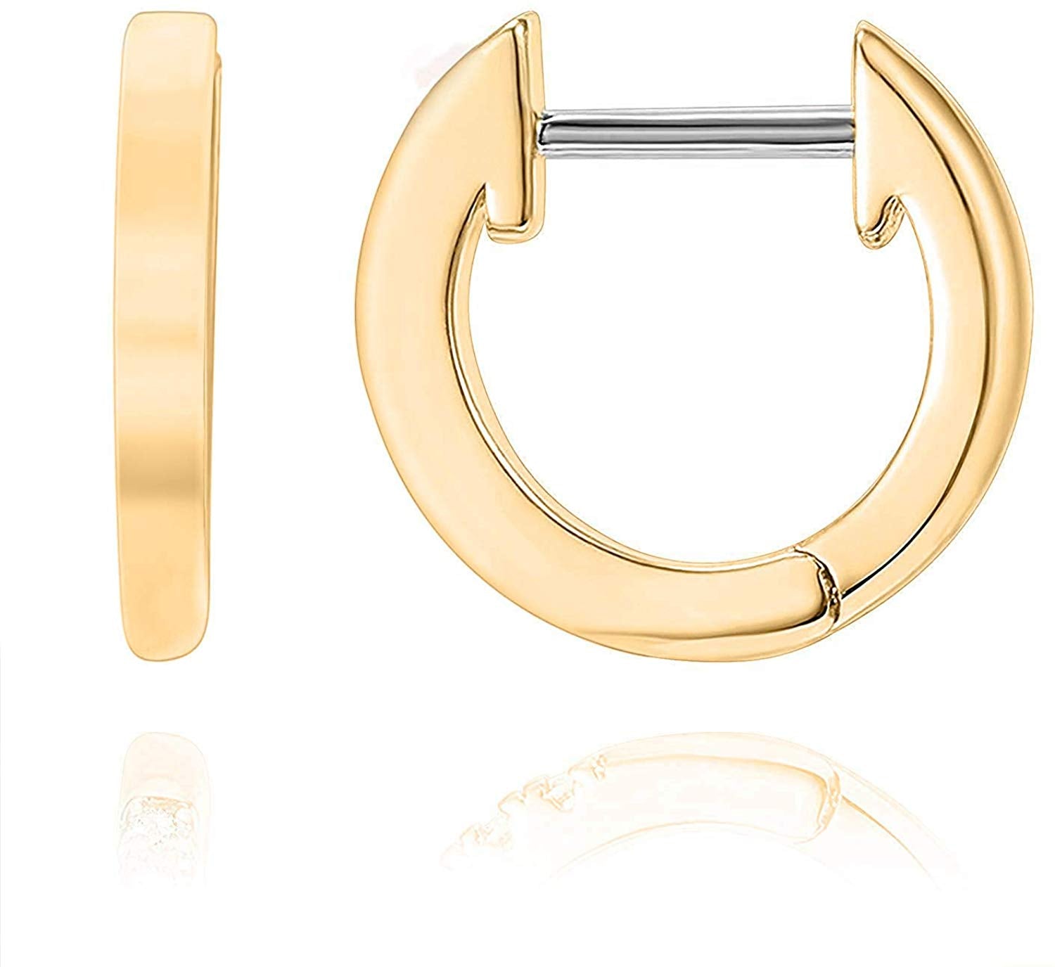 Huggie Hoop 14K Gold Earrings
