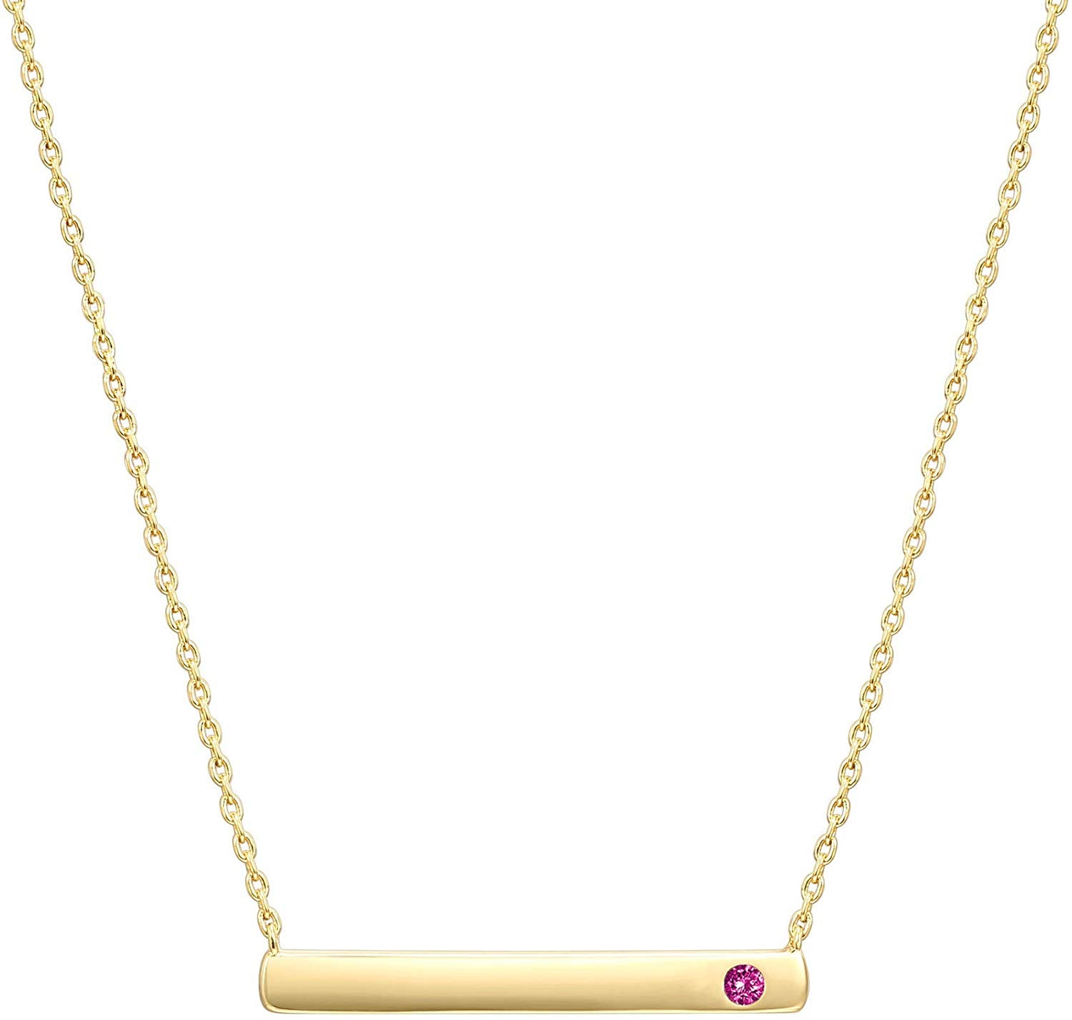 Swarovski Crystal Birthstone Bar Necklace