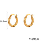Trio Twisted 18k Gold Hoop Earrings