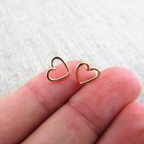 Tiny Heart Earrings - Kalyn's Finds