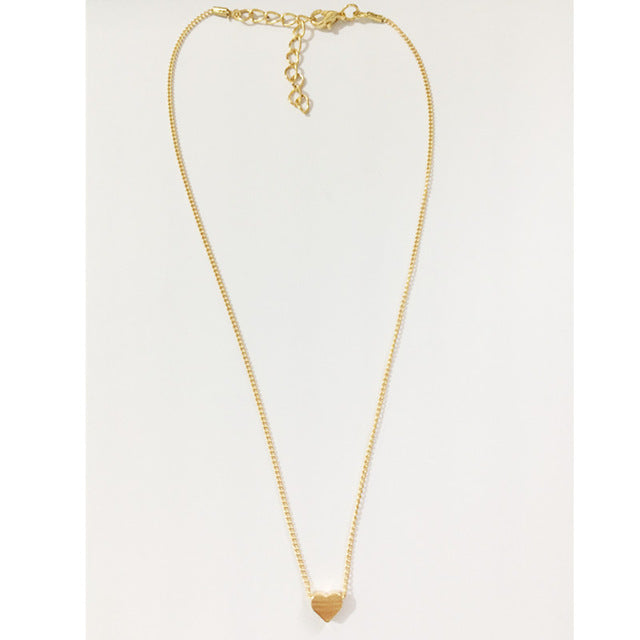 Dainty Gold Heart Charm Necklace - Kalyn's Finds