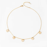 Gold Coin Tassel Charm Choker Necklace