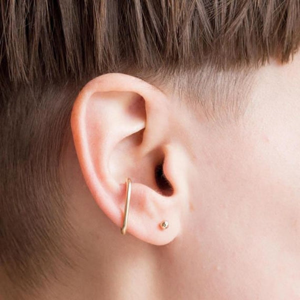 Handmade Ear Cuff Clip Gold Earring - No Piercing